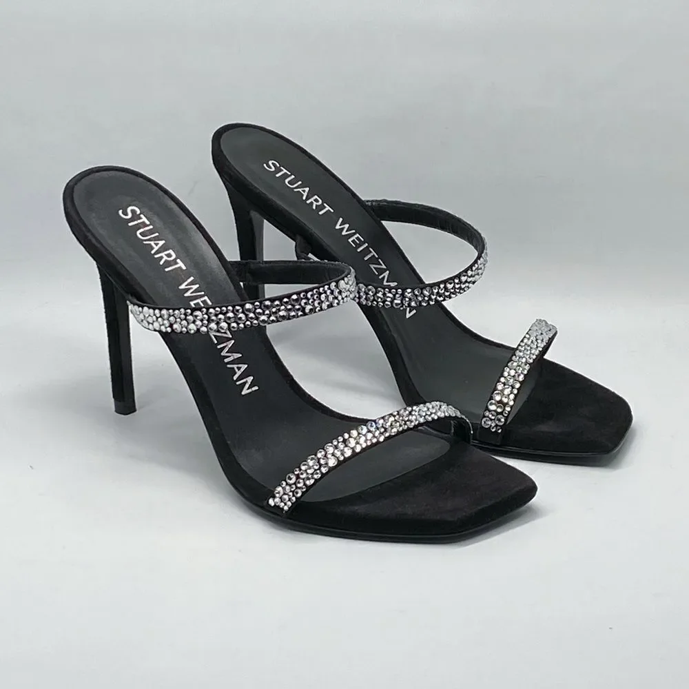 Stuart Weitzman Suede Embellished Sandals size 6.5